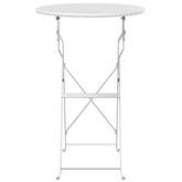 Stolik bistro Biały Ø 50 x 71 cm Stal malowana proszkowo
