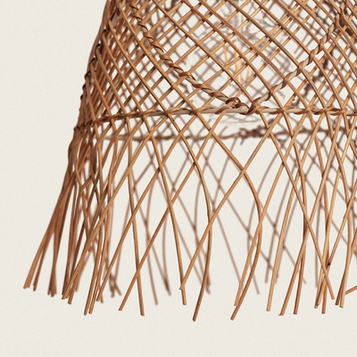 Lampa Wisząca Boho z Rattanu Zewnętrzna Abruzzo Maria 40cm E27