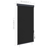 vidaXL Roleta zewnętrzna, 80x250 cm, antracytowa