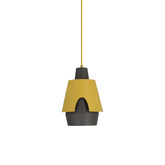 Lampa wisząca żółta/szara E27 Falun Ledea 50101149