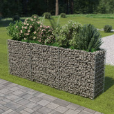 vidaXL Podwyższona donica gabionowa, galwanizowana stal, 270x50x100 cm