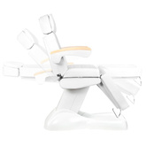 Fotel kosmetyczny elektr. Lux biały 100708