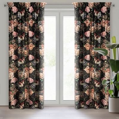 Zasłona Rubens czarna 140x270