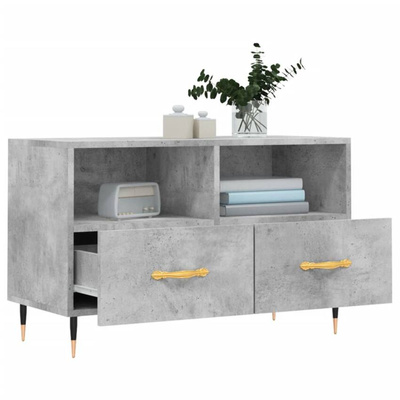 vidaXL Szafka pod TV, szarość betonu, 80x36x50 cm wariant 4