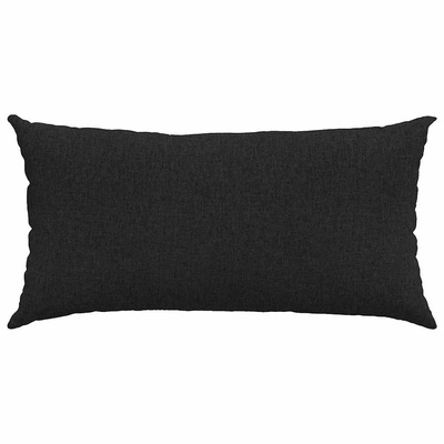 Poduszki na sofę 2 pcs Czarny 80 x 40 cm tkanina