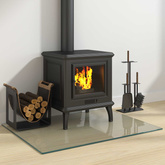 Szklana płyta kominkowa przezroczysty 80 x 60 cm Szkło