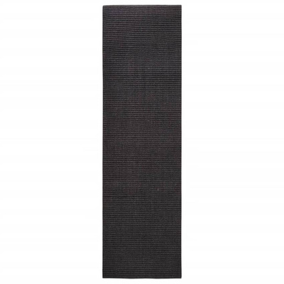vidaXL Dywanik, naturalny sizal, 100x350 cm, czarny