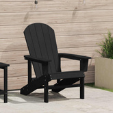 Krzesło Adirondack Czarny HDPE