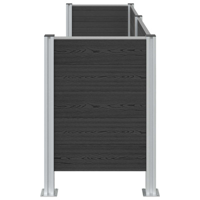 Ogrodzenie na Kosz na Śmieci Szary 237 x 85 x 115 cm