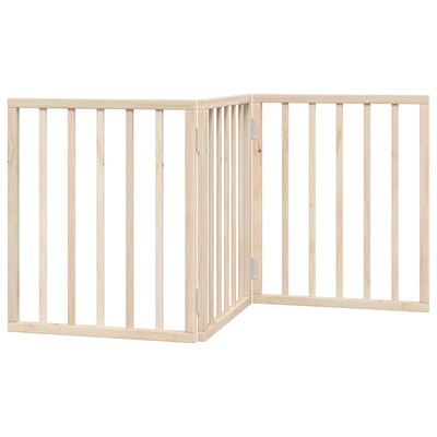 Bramka dla psa składana 3 panele 150 cm drewno topolowe