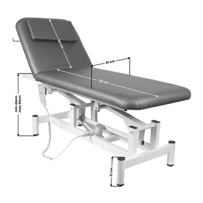 Sillon Leżanka elektr. do masażu 079 1 siln. szara 141616
