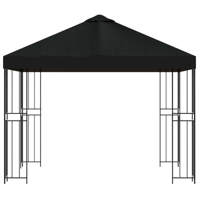 Altana 3 x 3 m Czarny Poliester i Stal 190 gsm