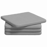 Poduszki na siedziska 4 pcs Szary chmur 40 x 40 x 3 cm tkanina