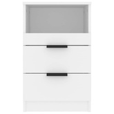 Szafka nocna, biała, materiał drewnopochodny