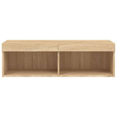 vidaXL Szafka pod TV z oświetleniem LED, dąb sonoma, 100x30x30 cm