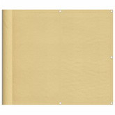 Parawan balkonowy, piaskowy, 90x400 cm, 100% poliester Oxford