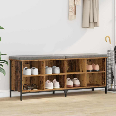 Szafka na buty z półką Stare drewno 131 x 35 x 50 cm