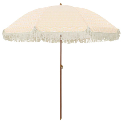 Parasol plażowy Żółty i Biały 205 x 205 x 210 cm