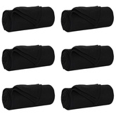Koce narzutowe 6 pcs Czarny 200 x 150 cm Polar