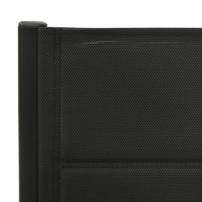 Składane krzesła ogrodowe 2 szt., textilene i aluminium, czarne vidaXL