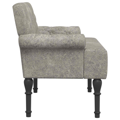 Sofa dwuosobowa z guzikowym pikowaniem jasnoszary