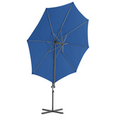 vidaXL Parasol wiszący na stalowym słupku, 300 cm, lazurowy