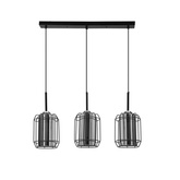 Jonera lampa wisząca czarny 3x40 E27 klosz dymiony 33-08435