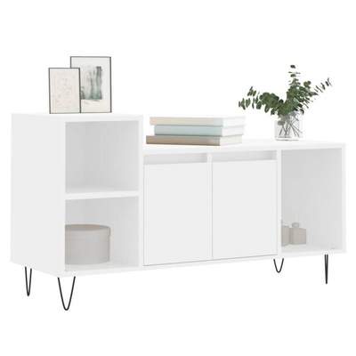 vidaXL Szafka pod TV, biała, 100x35x55 cm, materiał drewnopochodny