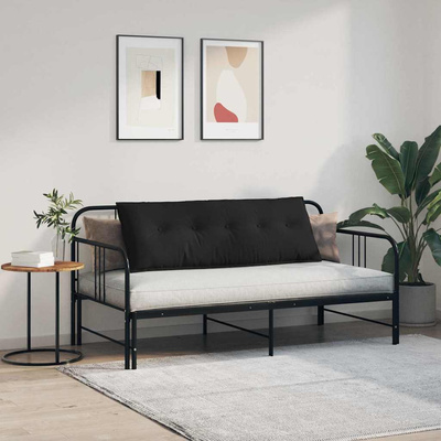 Poduszka na plecy Czarny 140 x 50 cm Tkanina mikrofibrowa