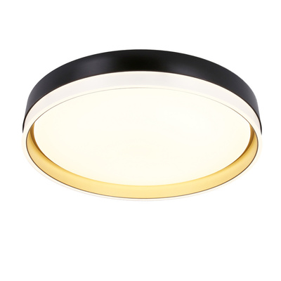 Florida lampa sufitowa plafon biały + złoty + czarny 24w led 38 cm klosz biały
