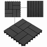 Płytka Tarasowa 11 pcs Czarny 30 x 30 cm