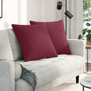 Poduszki na sofę 2 pcs Czerwone wino 80 x 80 cm tkanina