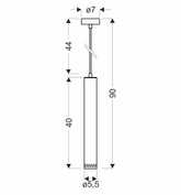Lampa wisząca drewniana oprawa 25W GU10 40cm Tubo 31-78599