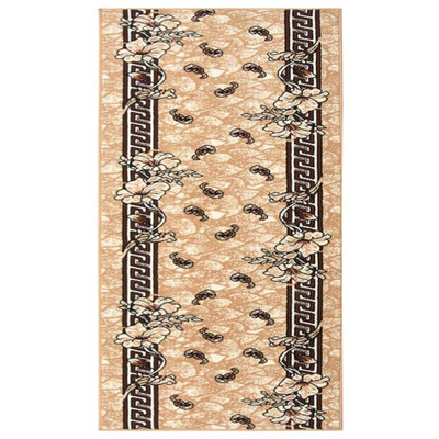 vidaXL Chodnik dywanowy, BCF, beżowy, 100x150 cm