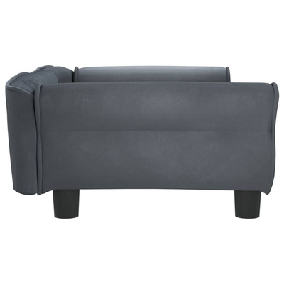 vidaXL Legowisko dla psa, ciemnoszare, 95x55x30 cm, aksamitne