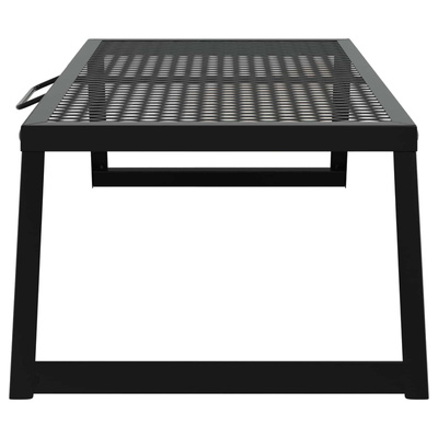 Składany Grill Campingowy Czarny 58 x 31 x 2 cm Stal stopowa