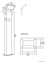 Lampa ogrodowa stojąca 11702-1000 DG