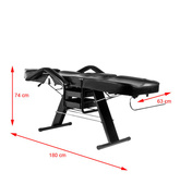 Fotel kosmetyczny A202 z kuwetami czarny 100713