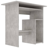 vidaXL Biurko, betonowa szarość, 80x45x74 cm, materiał drewnopochodny