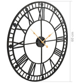 vidaXL Zegar ścienny vintage z mechanizmem kwarcowym, metal, 60cm, XXL