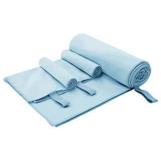 Zestaw Ręczników Sportowych 3 pcs Niebieski