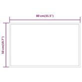 Lustro łazienkowe z LED, 80x50 cm vidaXL