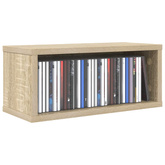 Stojak na płyty CD dąb Sonoma 40 x 17 x 17 cm