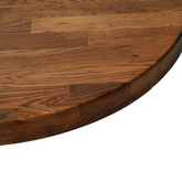 Blat stołu Ø 70 x 4 cm Okrągły Dąb lite Jasny Brąz
