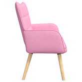 Sofa dwuosobowa różowy 115 x 61 x 87 cm tkanina