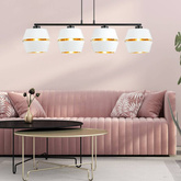 Lampa wisząca  PIANO 4 WHITE/GOLD