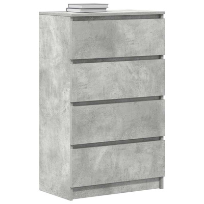 Komoda, szarość betonu, 60x35x98,5 cm, materiał drewnopochodny