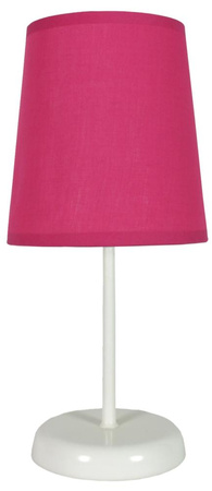 Lampka nocna Gala z abażurem różowa klasyczna E14 40W