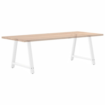 Nogi do stołu jadalnego w kształcie litery A 2 szt. Białe 90x(72-73) cm Stal