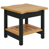 Stolik boczny EKAI Czarny 50 x 50 x 45,5 cm Lite drewno sosnowe